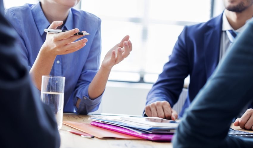 Business people discussion advisor working concept